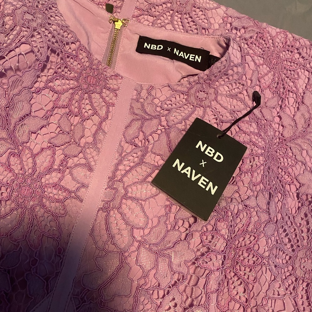 NBD X NAVEN Luna Dress Lilac Purple NWT - Picture 3 of 3